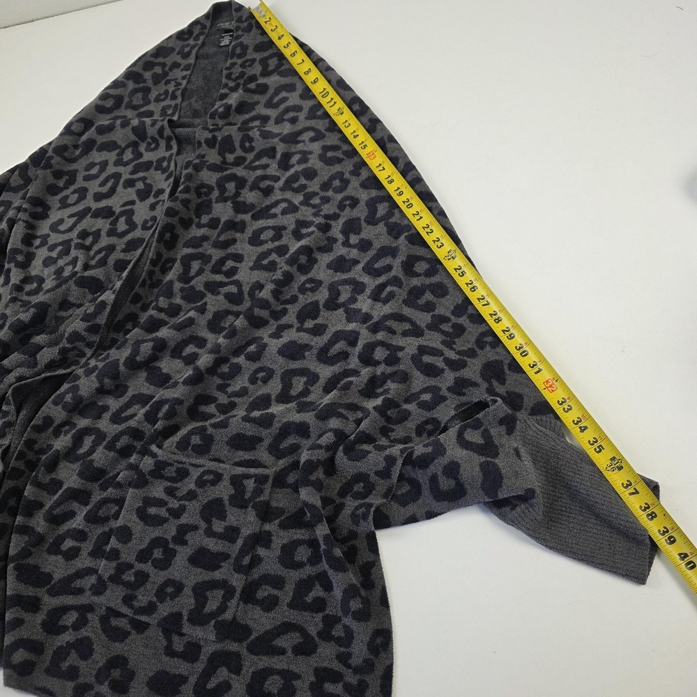 Barefoot Dreams Gray Leopard Print Open Cardigan - Picture 10 of 14